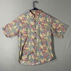 Straight Down Button Up Colorful Floral Shirts USA Made Mens Size Small